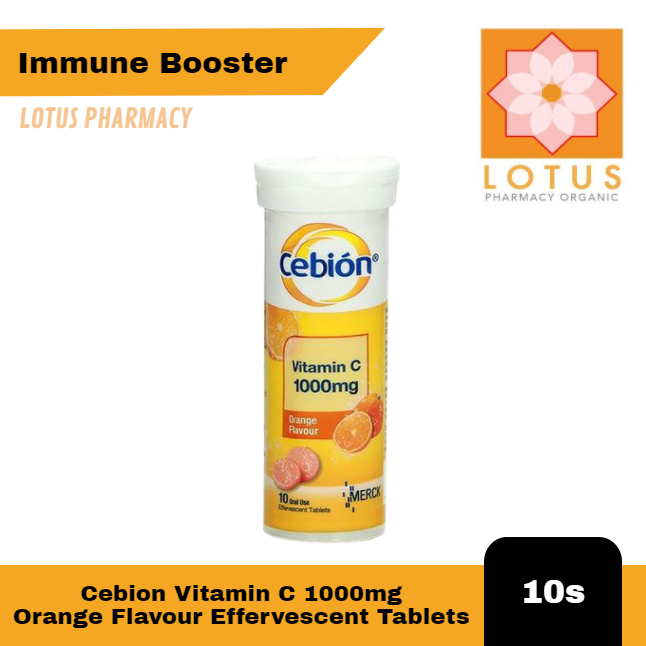 Cebion Vitamin C 1000mg Orange Flavour Effervescent Tablets 10s Lazada