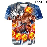 COD SDFGERTERTEEE Summer 2021 Dragon Ball Z T-shirt Kids Wear Goku Vegeta T-shirt Kids WEAR 3D Dragon ball Shirt