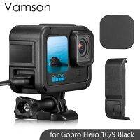 for GoPro Hero 10 9 Black Action Camera with Double Cold Boots Battery Side Cover Lens Cap for GoPro 10 9 Accessories