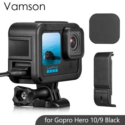 for GoPro Hero 10 9 Black Action Camera with Double Cold Boots Battery Side Cover Lens Cap for GoPro 10 9 Accessories