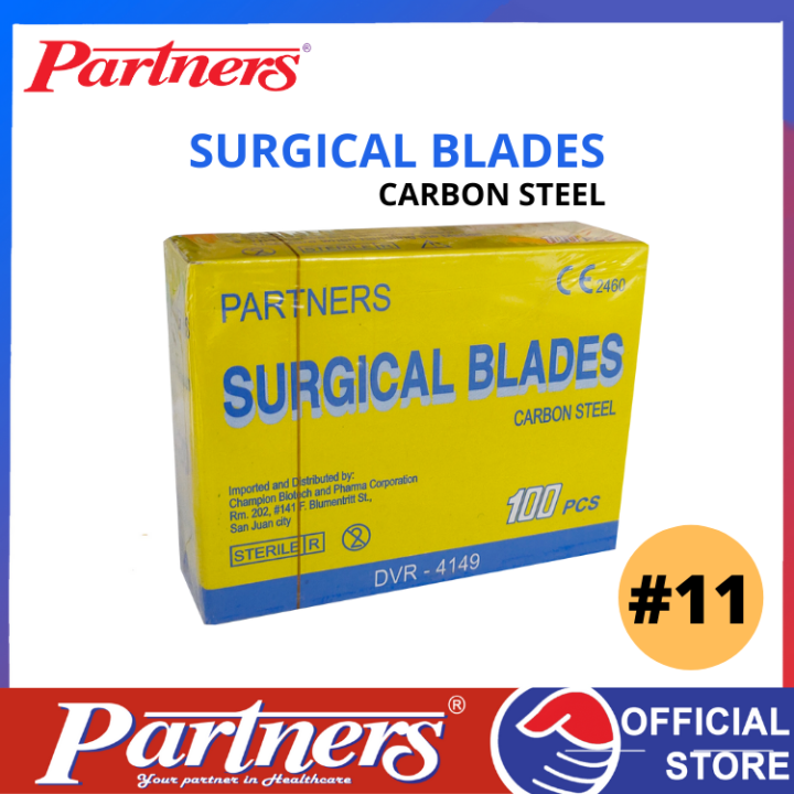 PARTNERS surgical blade carbon steel (100pcs) 11 Lazada PH