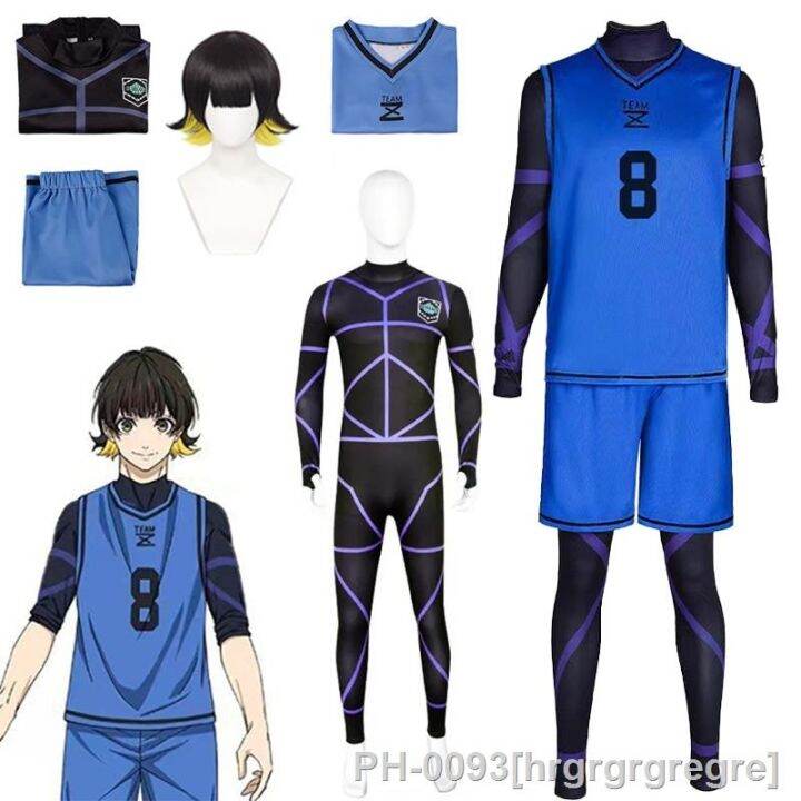 Traje De Cosplay Blue Lock Bachira Meguru, Camisa De Futebol