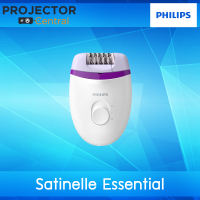 Philips Beauty Satinelle Essential Corded Compact Epilator , Electric Hair Removal - White and Purple (BRE225/00)