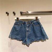 【hot】 NEW 2023 Spring/Summer New Straight Tube A-line Pants Waist Old Denim Shorts