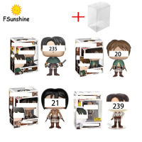 Funko Pop Attack On Titan รูปตุ๊กตาเครื่องประดับ10ซม. Eren Mikasa ตุ๊กตาของเล่นของขวัญสำหรับแฟนๆ【cod】