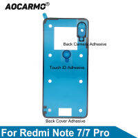 Aocarmo สำหรับ R Edmi หมายเหตุ7หมายเหตุ7 Pro ปกหลังกาวกลับกล้องสติ๊กเกอร์สัมผัส ID เทปกาว