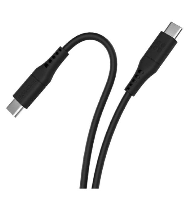 CHARGER CABLE (สายชาร์จ) PROMATE USB-C TO USB-C POWERLINK-CC120 1.2 METER (BLACK)