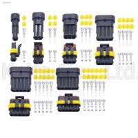 ◑ 10 sets Kit 1P 2P 3P 4P 5P 6Pins Way AMP 1.5 Super seal Waterproof Electrical automotive Wire Connector Plug for car Motorcycle