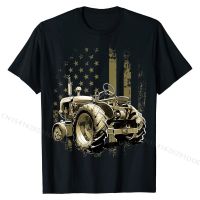 Patriotic Tractor American Flag Tractor Farmer Farm Gift Men T-Shirt Summer Cotton Mens Tops T Shirt Street Family T Shirt