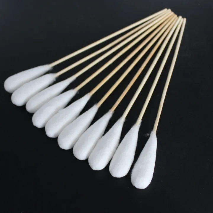 Medical cotton swabs with large head and long length, sterilized bamboo