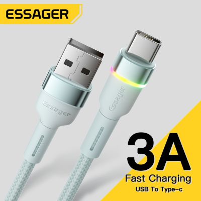 Essager 3A USB Type C Cable USB A To Type C Fast Charging Cables For Mobile Phone Samsung Redmi Xiaomi Data Cord Charger Wire Docks hargers Docks Char