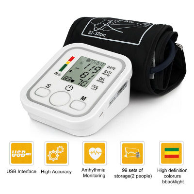 Thai Tao เครื่องวัดความดันโลหิตอัติโนมัติ เครื่องวัดความดันแบบพกพา เครื่องวัดความดัน หน้าจอดิจิตอล  LCD Blood Pressure Monitor  Arm Style เครื่องวัดความดันแบบพกพา หน้าจอดิจิตอล เครื่องวัดความดันโลหิต