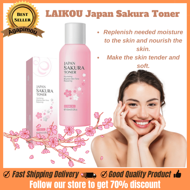 ORIGINAL LAIKOU Japan Sakura Toner Deep Moisturizing Repair Skin Face