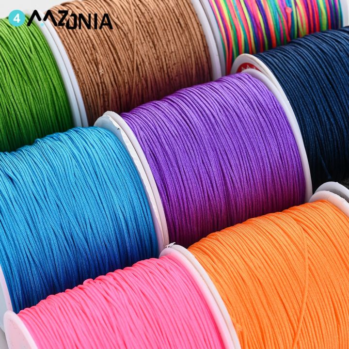 0.4 0.8 mm Nylon Cord Beading Threads Chinese Knot Macrame Cord Rope for  Bracelets DIY Making Jewelry Craft Braided String Rope