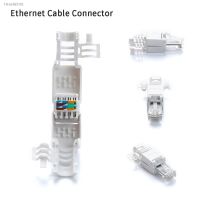 ✉ White RJ45 Tool-less Connector No Crimp Connectors CCTV Ethernet Cable Tool-less Crystal Head Plug CAT6A RJ45 Connector 1Pcs