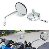 1 Pair Motorcycle Rearview Mirror 8mm 10mm Round Reversing Side Mirror Rotatable Modified Accessories Mirrors