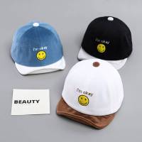 (พร้อมส่ง) หมวก Cap หมวกเด็ก 5เดือน-3ปี รอบหัว:49-51 cm. หมวกแก๊ปเด็ก ปักอิโมจิหน้ายิ้ม ? หมวกเด็กชาย หมวกเด็กหญิง หมวกแฟชั่นเด็ก : NongPun Shop