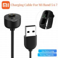 （Grilled cold noodles）  อุปกรณ์เสริมอัจฉริยะวง Xiaomi Mi 7 6 5ที่ชาร์จแม่เหล็กสำหรับยูเอสบีชาร์จไว MiBand สายสายเคเบิลอะแดปเตอร์ยาว1เมตร