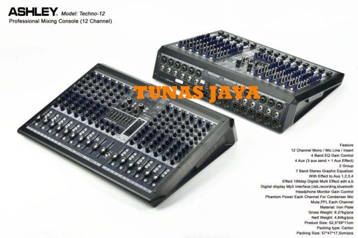 MIXER AUDIO ASHLEY TECHNO12 MIXER ASHLEY TECHNO 12 ORIGINAL MIXER 12 ...