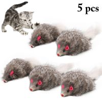 【CW】 5Pcs Mice False Tail Soft Real Fur Cats Rat Playing Chew Supplies