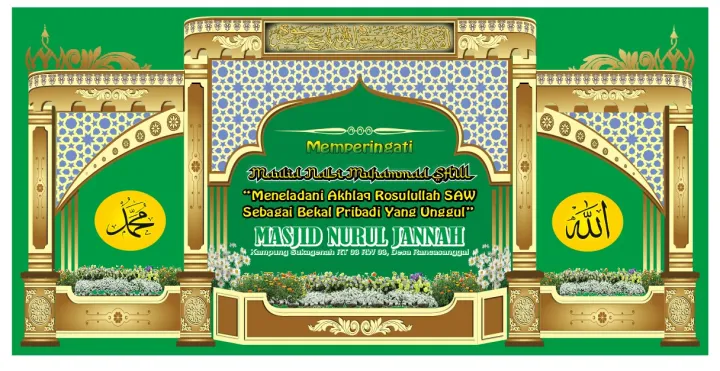 Sepanduk Maulidur Rasul Spanduk Maulid Backdrop Maulid Nabi Hot Sex