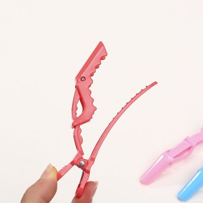 ‘；【。- 5Pcs Colorful Alligator Hair Clips Clamps Hairdressing Professional Salon Hair Grip Crocodile Hairpins Hair Barber Accessories