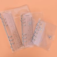 【hot】 1Pc Transparent Plastic Clip File Binder Planner Agenda School Office Supplies Folder A5/A6/A7 Notebook Loose