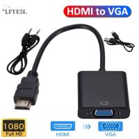 LFYE5L HDMI เป็น VGA HDMI เป็น VGA พร้อมแหล่งจ่ายไฟเสียง ตัวแปลงสัญญาณ สายอะแดปเตอร์ ตัวแปลง HDMI เป็น VGA สายเชื่อมต่อเชื่อมต่อ ที่ชาร์จ USB สายแปลง HDMI เป็น VGA คอมพิวเตอร์สำหรับคอมพิวเตอร์