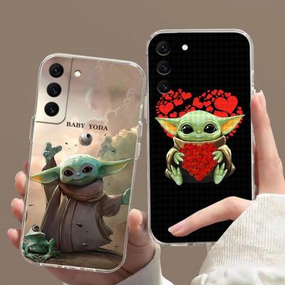Cartoon Cute Baby Yoda Transparent Funda Case For Samsung S21 FE Note 20 S22 S23 S9 S10 4G Lite S10e S20 Plus Ultra 5G Case Phone Cases