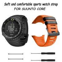 [สุดฮอต] สำหรับ Suunto Core นาฬิกาข้อมือยางสายรัดสำหรับเครื่องประดับข้อมือสายยืดกีฬาสายสำรองมีตะขอโลหะ Suunto Core