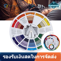 【Clearance】Mix Color Guide Tattoo Pigment Color Wheel มัลติฟังก์ชั่สีล้อหมึกสักลายแผนภูมิสักเม็ดสีผสมแผ่นโทนสีเครื่องมือ