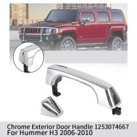 Exterior Outside Door Handle W/ Cover Chrome Front Rear Car Accessories 1253074667 Silver For Hummer H3 2006-2010