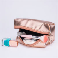 Women Cosmetic Bag Pink Gold Makeup Bag Zipper Make Up Handbag Organizer Storage Case Pouches Toiletry Wash Beauty Box