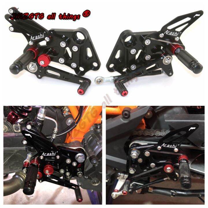 Motorcycle accessories pedals CNC Adjustable Rear Set Rearsets Footrest