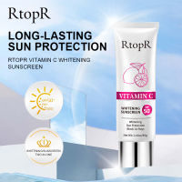 RtopR Vitamin C  ครีมกันแดด  Whitening Sunscreen SPF50+ Block Uv Rays Waterproof Moisturizing Isolation Whitening  ปกป้องผิวจากแสงแดด Repair Sun Protection 40g