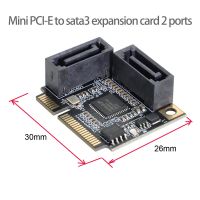 Cy Xiwai Mini Pci E Pci Express To Sata 3.0พอร์ตแบบคู่อะแดปเตอร์แปลงฮาร์ดไดรฟ์ต่อขยาย