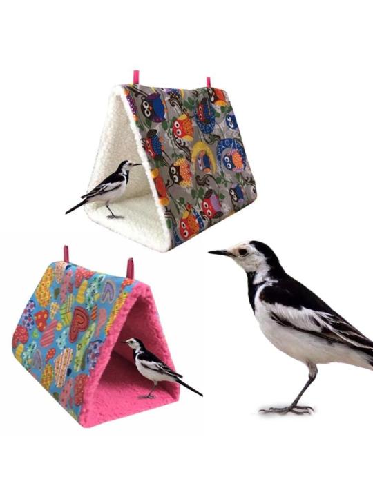 นกแขวนเปลญวนสำหรับกรงฤดูหนาว-warm-nest-plush-เต็นท์-hideout-parrot-snuggle-hut-sleep-สำหรับ-play-amp-rest-สำหรับ-hamste