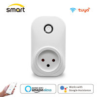 Tuya Smart Life Wifi ซ็อกเก็ตอิสราเอลปลั๊ก16A App Power Monitor รีโมทคอนลพร้อม Home Alexa Echo Timer อุปกรณ์