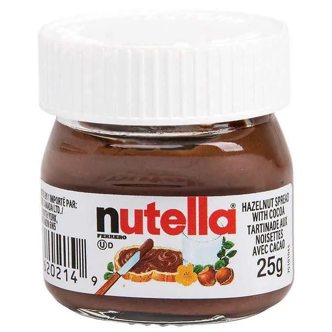 Pack of 5 – Nutella Mini Glass Jar Chocolate Hazelnut Spread (25g*5 ...
