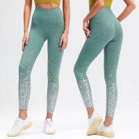 สีดำทองกางเกงเลคกิ้งผู้หญิงเอวสูงถุงน่องถุงเท้า Leggings โยคะสูทสำหรับการออกกำลังกายของผู้หญิงแฟชั่นฮิปปี้ F Emme ติดตามบ้านเสื่อ