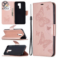 XICCI สำหรับ Xiaomi Redmi 9/Redmi 9A/Redmi 9C/Redmi/Redmi 8A/Redmi/Redmi 7A/K20/10T 10T Pro 11เคสโทรศัพท์เบาบาง Embossed Butterfly กระเป๋าสตางค์เคสแบบพับปิดได้เคสใส่โทรศัพท์