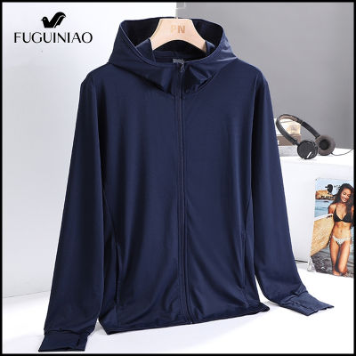 Fuguiniao เสื้อผ้าผู้ชาย,เสื้อผ้ากันแดดผิวบริสุทธิ์น้ำหนักเบาและระบายอากาศได้ดีเสื้อผ้ากันแดดกลางแจ้งสำหรับคู่รัก