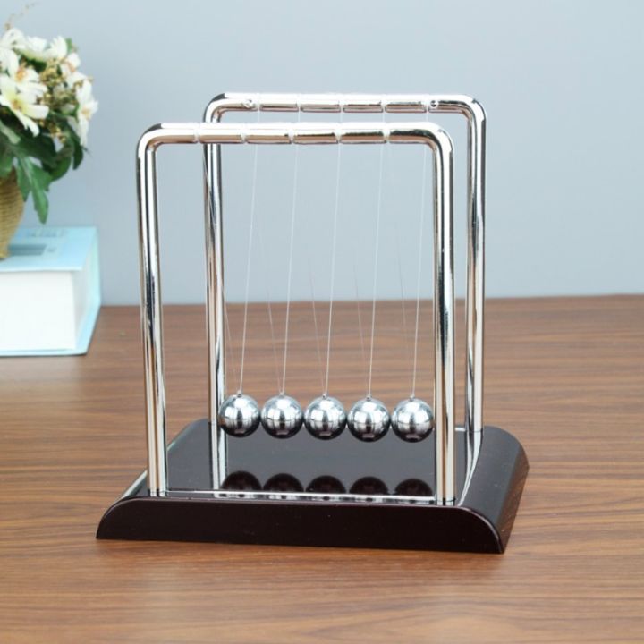 แบบพกพา-newtons-cradle-บาลานซ์ลูกบอลโลหะวิทยาศาสตร์ของเล่นวิชาฟิสิกส์ฟิตเนสฟิงเกอร์บอลของเล่นสำหรับเดสก์ท็อปป้องกันความเครียด