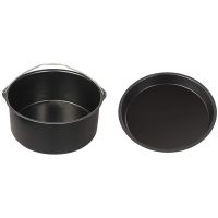 7-Inch Airfryer Accessories, 2 Pack Non-Stick Bakeware Cake Bucket Pizza Tray,Kitchen Restaurant Tool Set