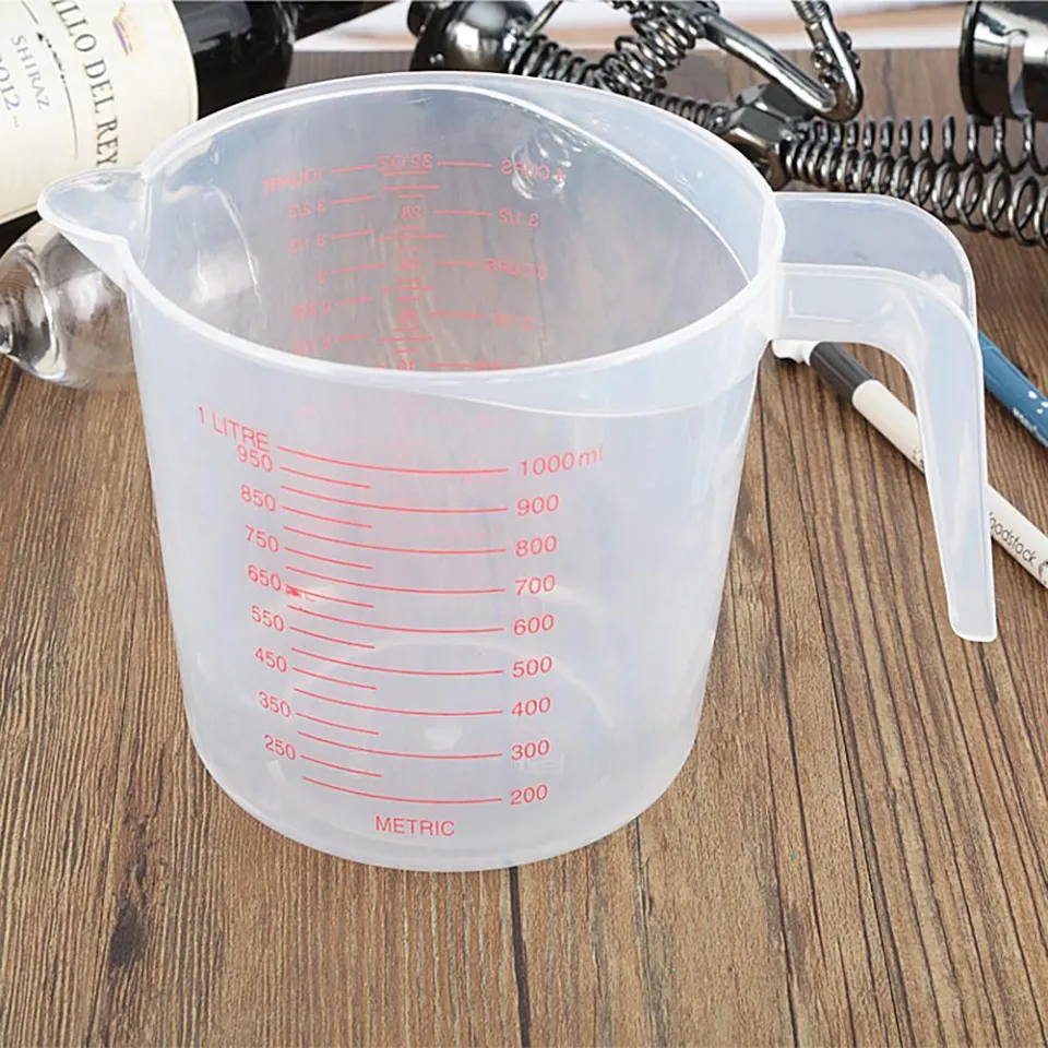 Plastic Measuring Cup Jug Pour Spout Surface Container250/500/1000ml  KitchenTool