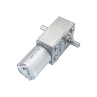 Double Shafts Turbo Worm Gear Motor High Torque JGY-370 6V 12V 24V DC Electric Motor Dc Reversed Self-Lock Dual Output Shaft Electric Motors