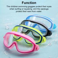 ♈◑✚ Kids Swimming Goggles Anti fog Protection Wide View Children Glasses Comfortable Unisex Eyeglasses with Earplugs