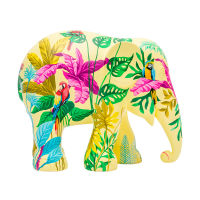 Elephant Parade รูปปั้นช้าง Tropical Foliage (10cm) รูปปั้นช้างทำมือขนาดเล็กหลากสีสัน จากเชียงใหม่ ของขวัญวันเกิด ของที่ระลึกไทย