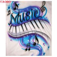 【YF】 3d diy embroidery painting music instrumentpiano full square round drill rhinestone pictures mosaic wall decor