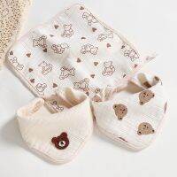 【CW】 Dual-use Baby Bib Soft Handkerchief Newborn Saliva Feeding Cotton Burp Cloths Kerchief Cartoon Bandana Bibs